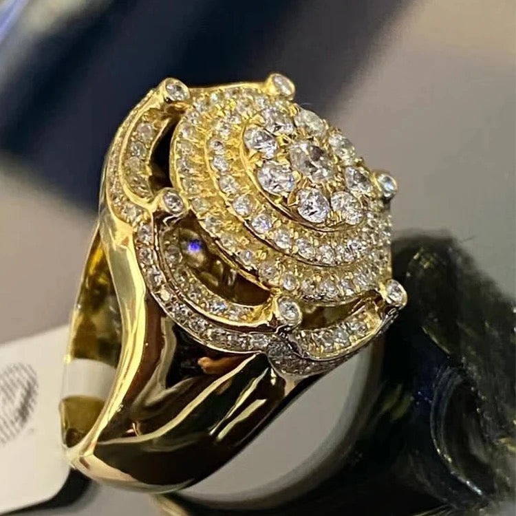 Cuban Moissanite Ring, 925 Silver , D/VVS