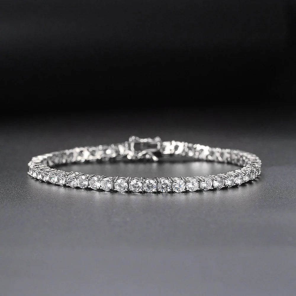 2MM S925 Silver Moissanite Tennis Bracelet