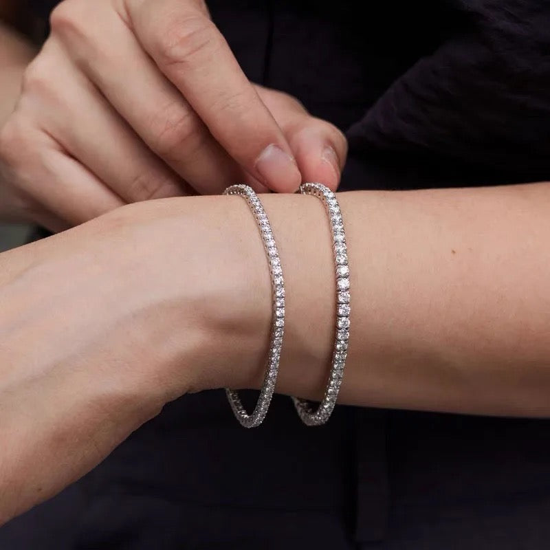 2MM S925 Silver Moissanite Tennis Bracelet