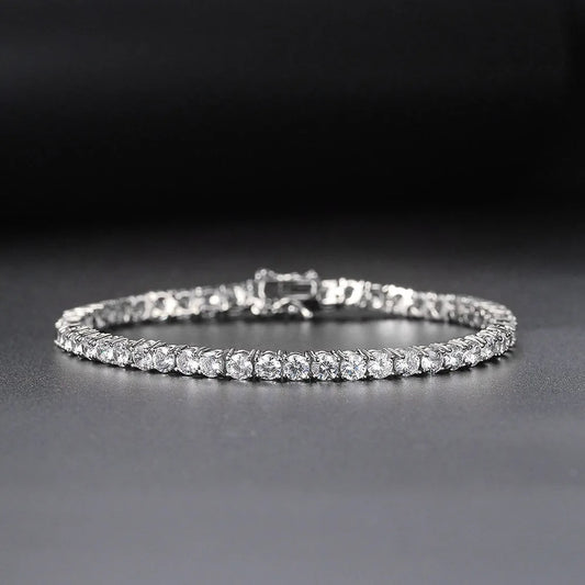 3MM S925 Silver Moissanite Tennis Bracelet