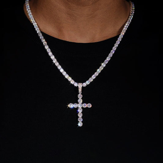 Moissanite Cross pendant